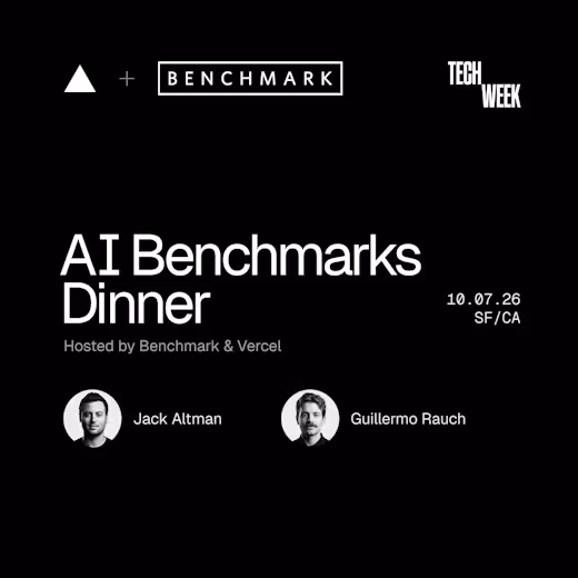 Benchmark AI Dinner - #SFTechWeek
